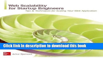 [Download] Web Scalability for Startup Engineers Kindle Online