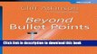 [Download] Beyond Bullet Points: Using Microsoft  PowerPoint  to Create Presentations That Inform,