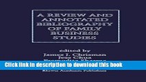 [Popular] A Review and Annotated Bibliography of Family Business Studies Hardcover Online