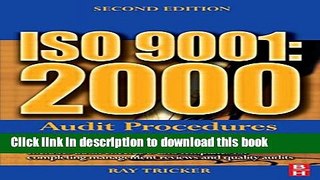 [Popular] ISO 9001:2000 Audit Procedures Hardcover Online
