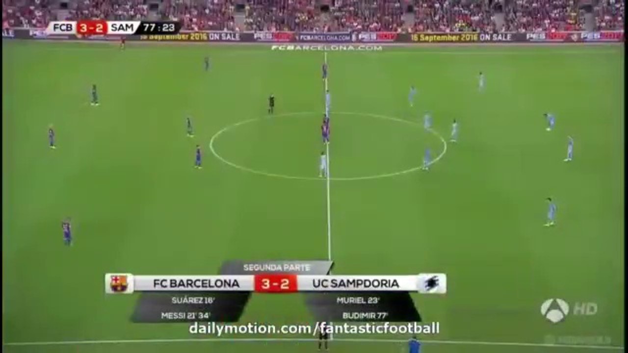 All Goals HD - FC Barcelona 3-2 Sampdoria - Trofeo Joan Gamper - 10.08.2016