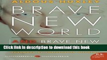 [Popular] Books Brave New World and Brave New World Revisited Free Online