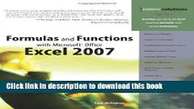 [Download] Formulas and Functions with Microsoft Office Excel 2007 Hardcover Online