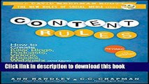 [Popular] Content Rules: How to Create Killer Blogs, Podcasts, Videos, Ebooks, Webinars (and More)