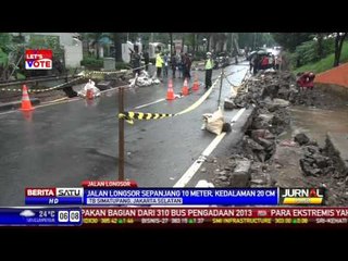 Jalan TB Simatupang yang Ambles Ditutup Sepekan