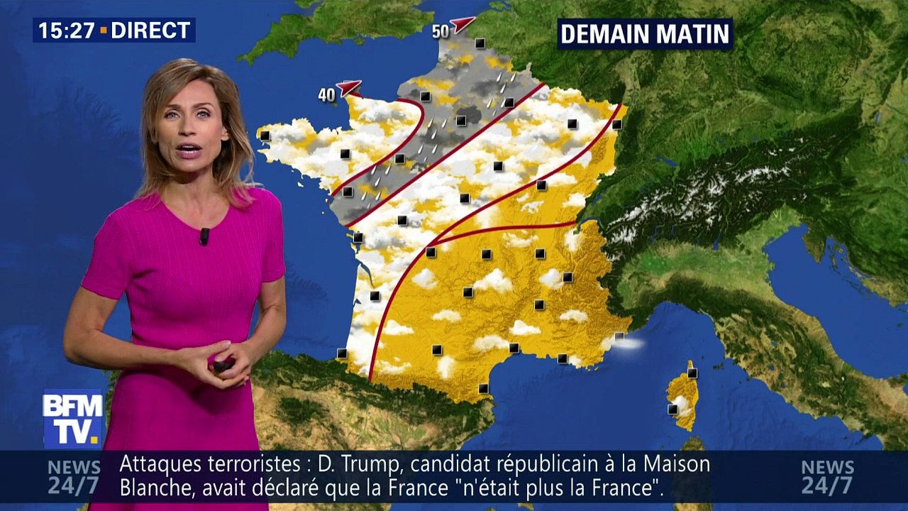 LA METEO de SANDRA LARUE le 2016 07 28 sur BFM TV