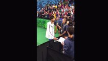 Djokovic Interview during the Basketball game Serbia vs France Olympics Rio 2016