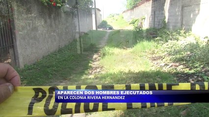 Aparecen dos hombres ejecutados en la Rivera Hernandez