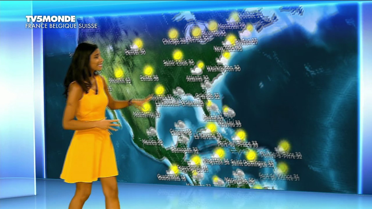 LA METEO de TATIANA SILVA le 2016 08 08 sur TV5 MONDE