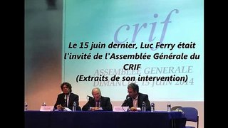 Luc Ferry à l'AG du CRIF, 15 juin 2014