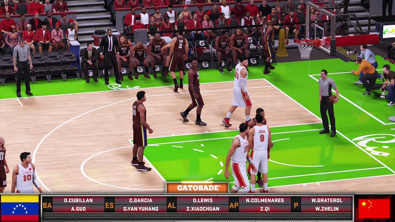 Venezuela vs China Rio 2016 Olympic Games Basketball Group A Gameplay Simulación Predicción