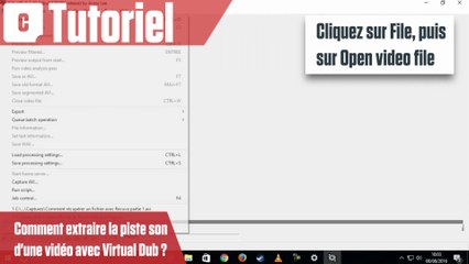 Comment extraire la piste son d'une vidéo avec VirtualDub ?