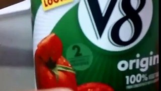 Drinking tomato juice