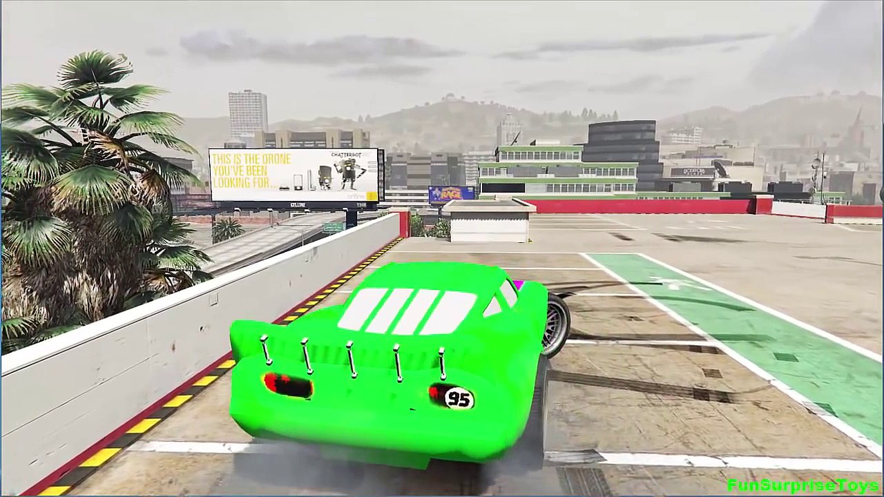 Funny Cars 2 SpiderMan Disney Cars Pixar New Nursery Rhymes Li ghtning McQueen Children's Music_16