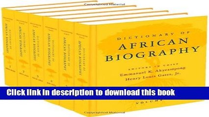 [Download] Dictionary of African Biography Hardcover Online