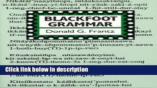 Books Blackfoot Grammar Full Online