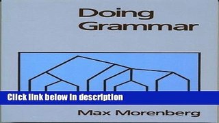 Ebook Doing Grammar Free Online