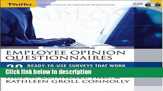 [PDF] Employee Opinion Questionnaires: 20 Ready-to-Use Surveys That Work Ebook Online