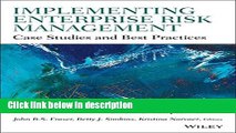 Download Implementing Enterprise Risk Management: Case Studies and Best Practices (Robert W. Kolb
