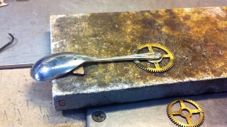 Teaspoon jewel forging. Steampunk look. Vincent Burger Design Jewelry