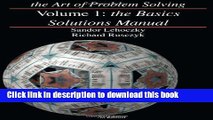 [Popular] Books The Art of Problem Solving, Volume 1: The Basics Solutions Manual Full Download