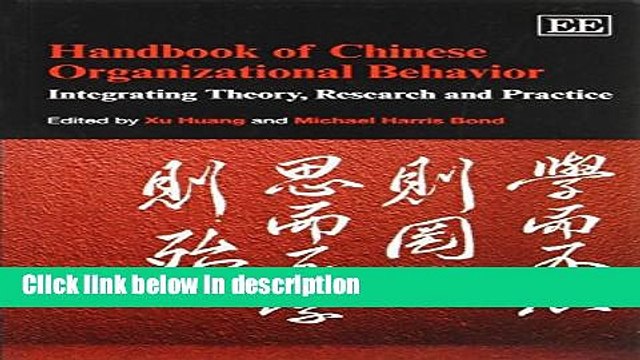 [PDF] Handbook of Chinese Organizational Behavior: Integrating Theory, Research and Practice