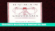[Popular] Human Universals Paperback Collection