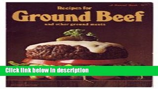 Books Recipes for Ground Beef (Sunset Cook Books) Free Download