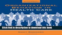 [Popular] Organizational Behavior In Health Care Paperback Collection