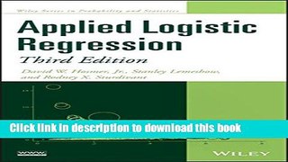 [Popular] Applied Logistic Regression Paperback Free
