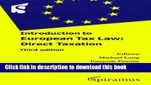 Title : [PDF] Introduction to European Tax Law: Direct Taxation (Third Edition) Book Free