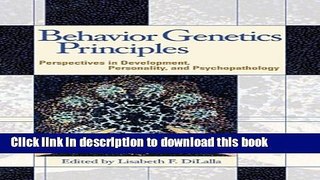 [Popular] Behavior Genetics Principles Kindle Free