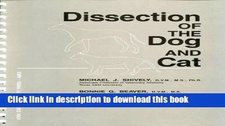 [Download] Dissection of the Dog   Cat-85 Kindle Free