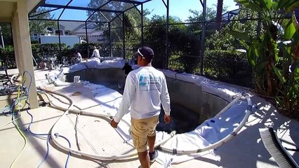Remodeled Swimming Pool and Deck with FirePit in Table