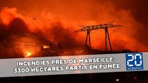 Incendies près de Marseille: 3300 hectares partis en fumée