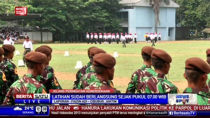 Paskibraka Latihan Bersama Taruna Akpol dan Akmil di Cibubur