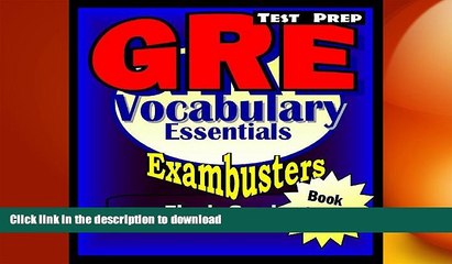 FAVORITE BOOK  GRE Test Prep Essential Vocabulary 1 Review--Exambusters Flash Cards--Workbook 1