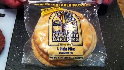 Healthy Hamburger Recipes with Greek Pita Bread from Damascus Bakeries Flatbread Company