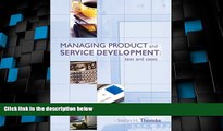 Big Deals  Managing Product and Service Development: Text and Cases  Free Full Read Most Wanted