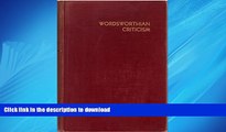 READ THE NEW BOOK Wordsworthian Criticism: A Guide and Bibliography (Graduate School Monographs,