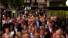 Crowd of people in London
