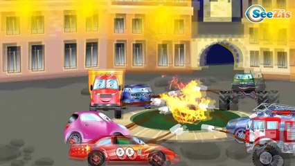 Мультики Пожарные Машины и Гоночные Машинки в видео Для детей Машинки все серии подряд