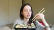 ASMR Whisper Eating Sounds | Vegetarian Sushi & Crab Chips