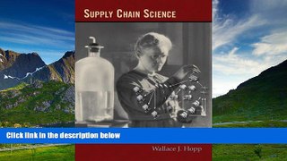 Must Have  Supply Chain Science (McGraw-Hill/Irwin Series Operations and Decision Sciences)  READ