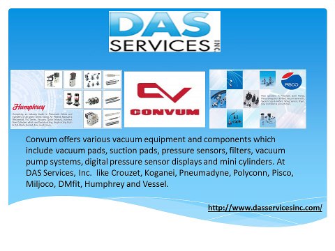 Buy Accessories like Convum Vacuum Ejectors and Pumps at DAS Services, Inc