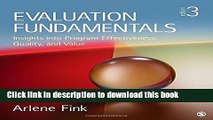 [Popular Books] Evaluation Fundamentals Free Online