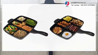 5 Sections Divided Frying Pan Best Nonstick Cookware