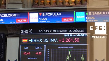 El IBEX 35 sube un 0,35 % a mediodía y sigue sin superar los 8.700 puntos