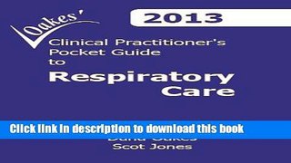 [Popular Books] Clinical Practitioners Pocket Guide to Respiratory Care Free Online