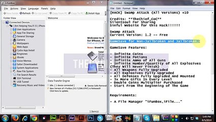 Hack Swamp Attack iOS All Versions No Jailbreak Required iFunBox iFIle Update 11 August 2016 By Clay
